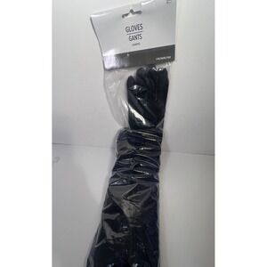 Long Gloves w/Sleeve Blue/black Halloween Adult Costume Accessory Shimmery